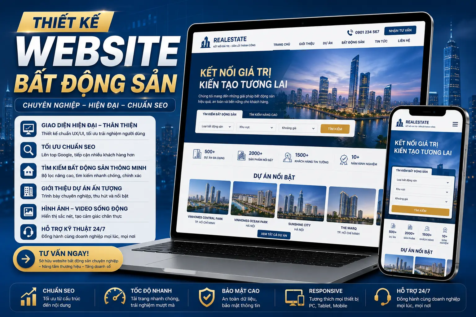 DonaWeb thiết kế website bất động sản