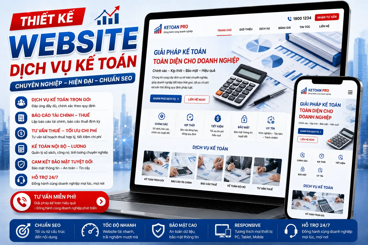 DonaWeb thiết kế website doanh nghiệp kế toán Đồng Nai