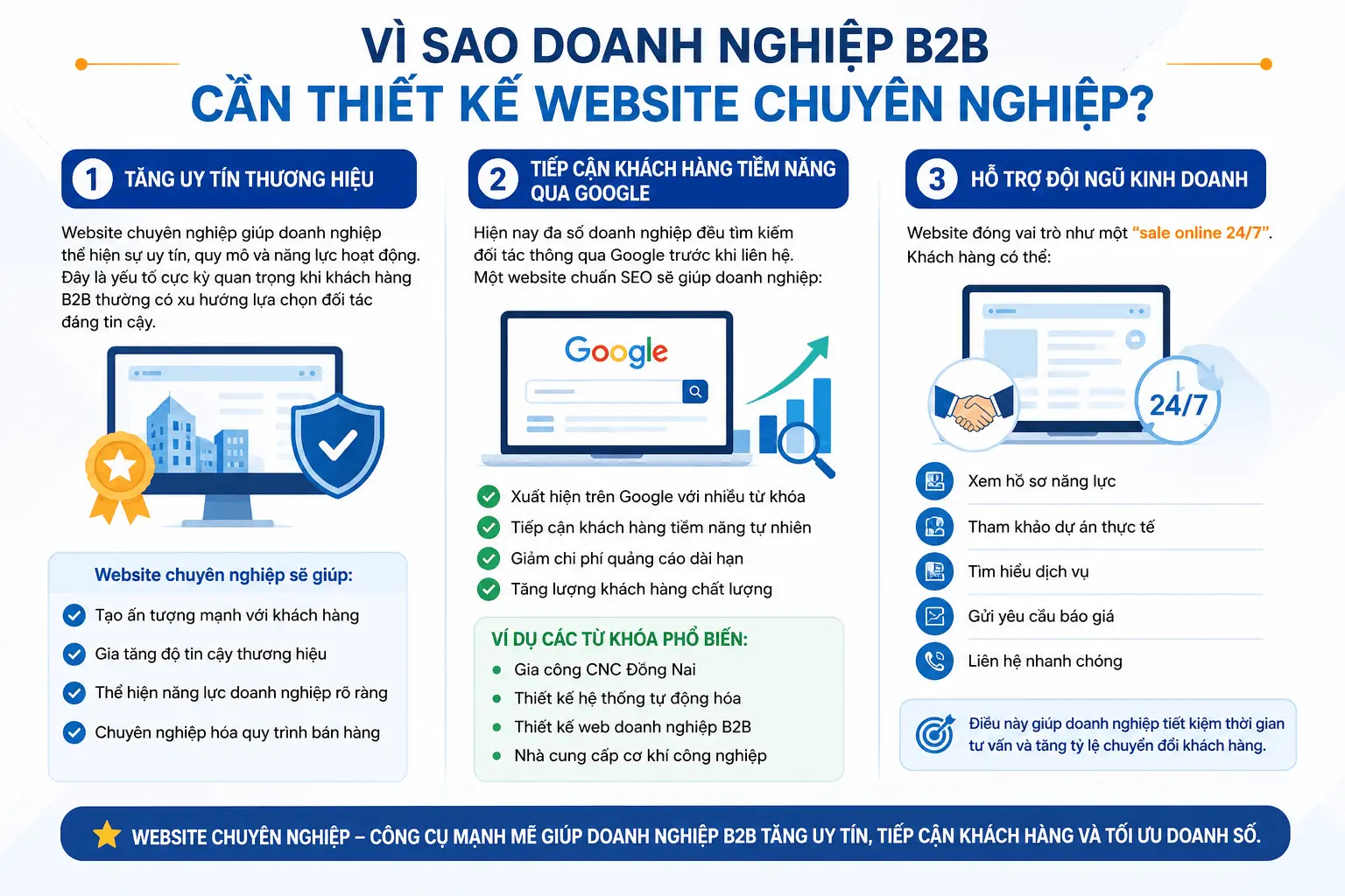 Vì Sao Doanh Nghiệp B2B Cần Thiết Kế Website Chuyên Nghiệp?