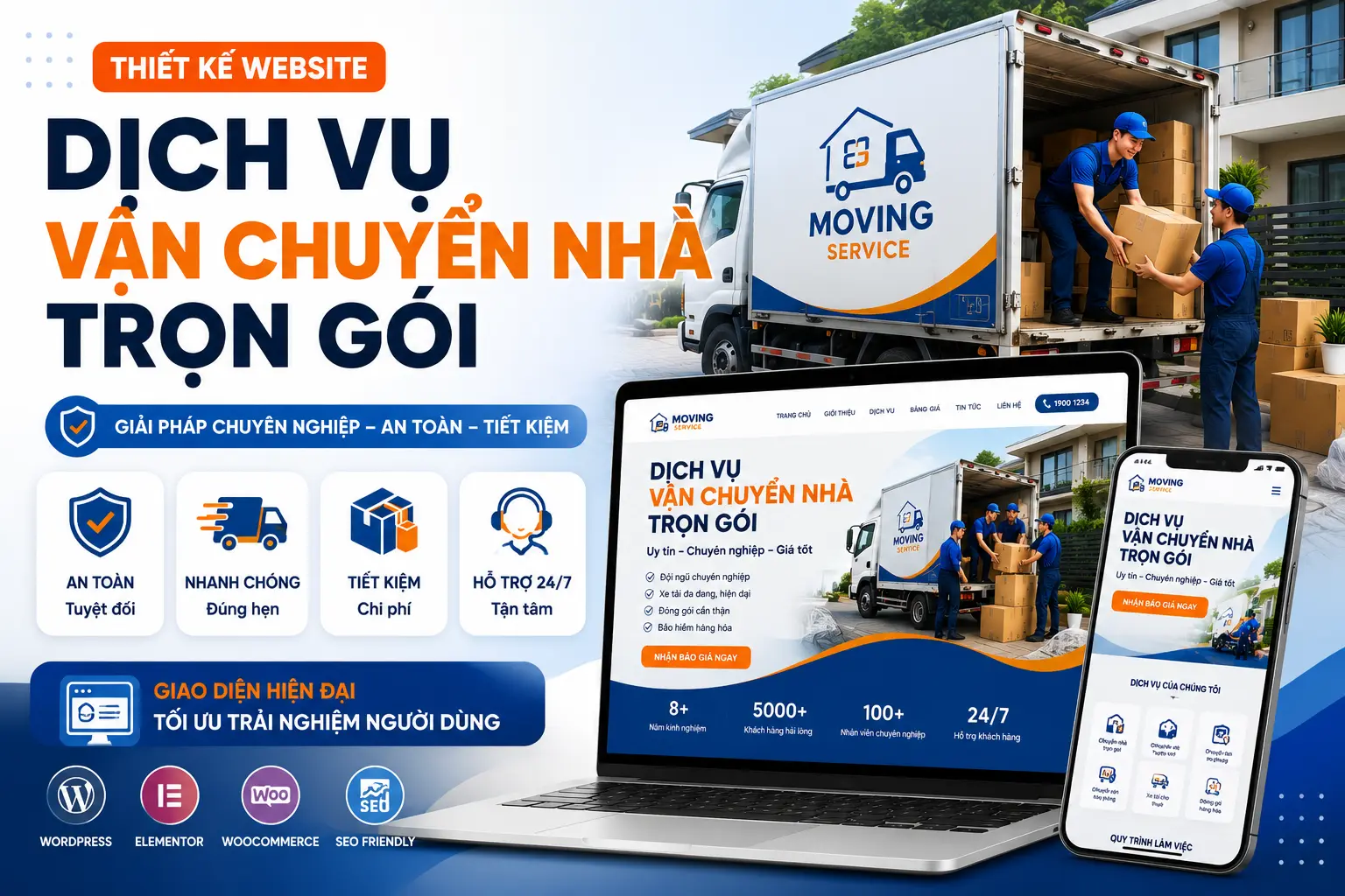 DonaWeb Thiết Kế Web Dịch Vụ Vận Chuyển Nhà Chuyên Nghiệp