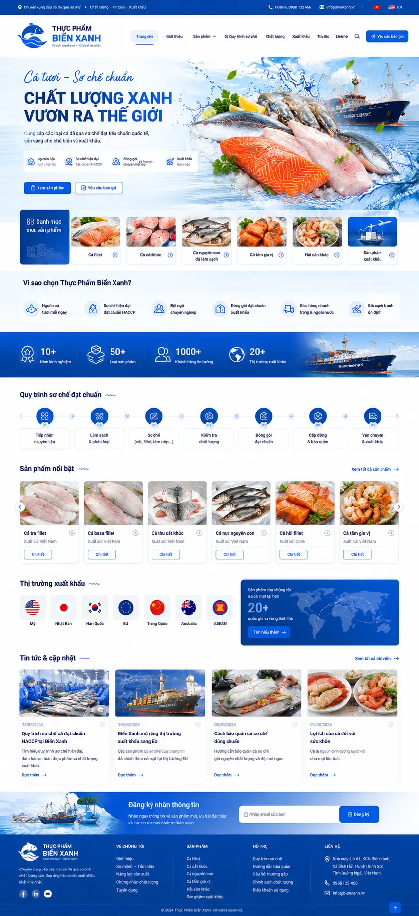 Mẫu giao diện website thực phẩm